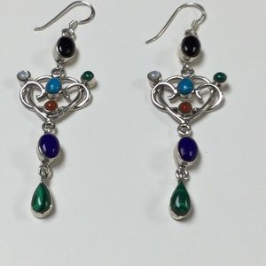Earrings Sterling Silver/Semi-Precious Stones